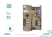 Plano del modelo X04 del proyecto COSTAZUL en Chorrillos