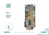 Plano del modelo X05 del proyecto COSTAZUL en Chorrillos