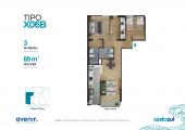 Plano del modelo X06B del proyecto COSTAZUL en Chorrillos