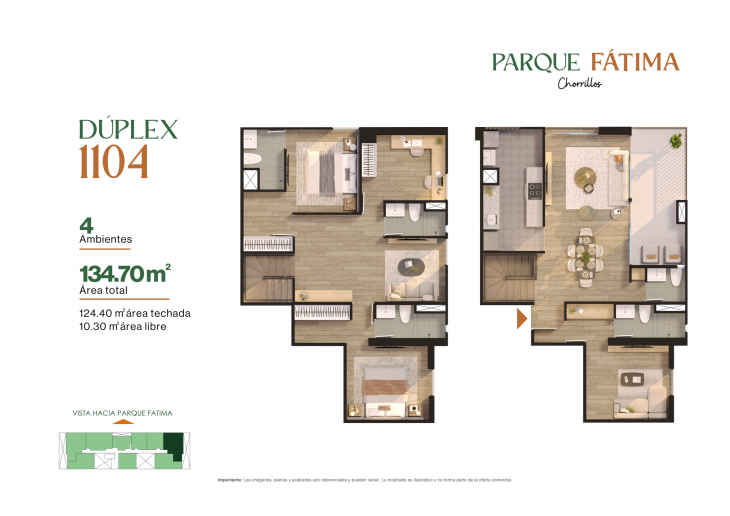 Plano del modelo X016 del proyecto PARQUE FÁTIMA en Chorrillos