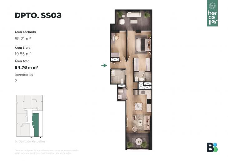 Plano del modelo SS03 del proyecto HERCELLES en La Victoria