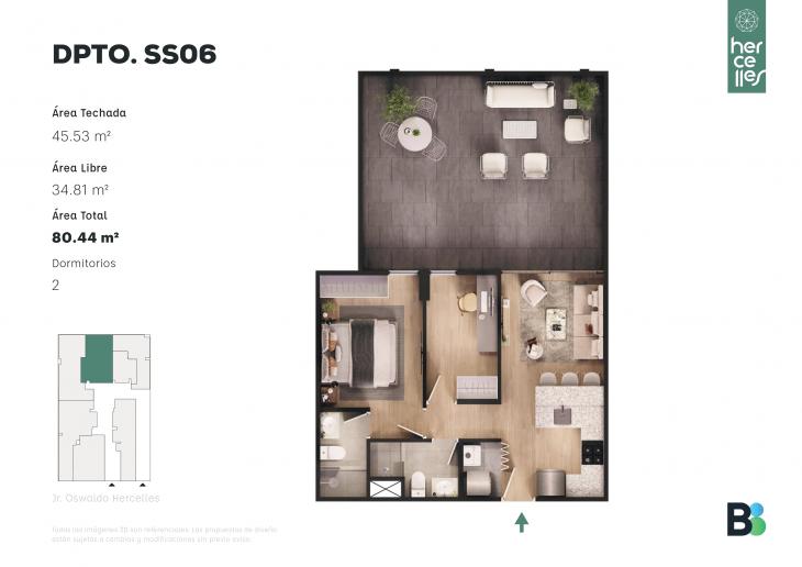 Plano del modelo SS06 del proyecto HERCELLES en La Victoria