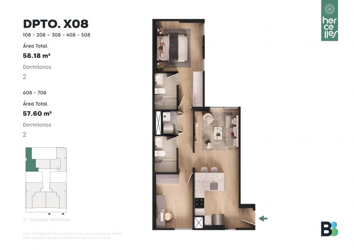Plano del modelo X08 del proyecto HERCELLES en La Victoria