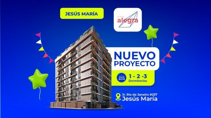 Fachada principal del proyecto Alegra en Jesus Maria