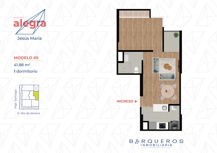 Plano del modelo 5 del proyecto Alegra en Jesus Maria