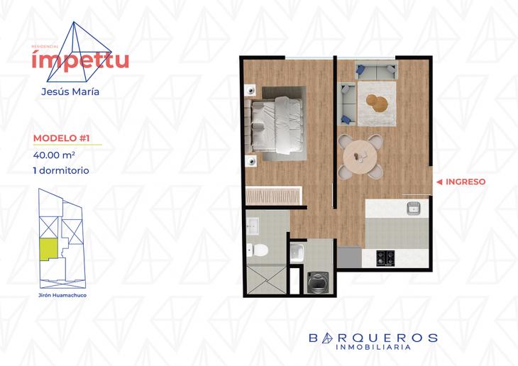 Plano del modelo 1 del proyecto Ímpettu en Jesus Maria