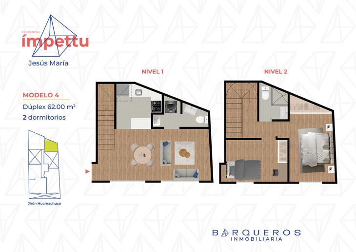 Plano del modelo 4 del proyecto Ímpettu en Jesus Maria