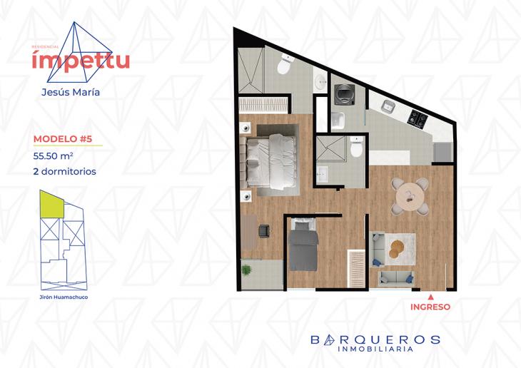 Plano del modelo 5 del proyecto Ímpettu en Jesus Maria