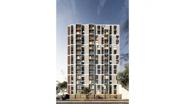 Fachada principal del proyecto Kura Del Barrio en Breña