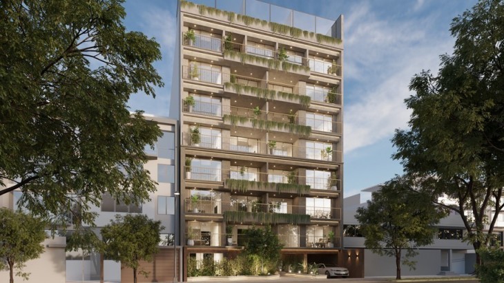 Fachada principal del proyecto Áncora en Miraflores