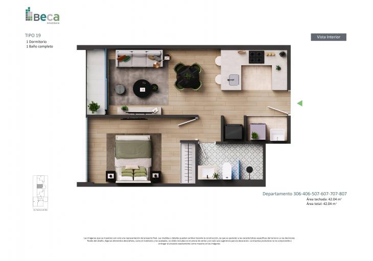 Plano del modelo Tipo 19 del proyecto Arcus en Jesus Maria