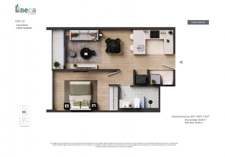 Plano del modelo Tipo 30 del proyecto Arcus en Jesus Maria