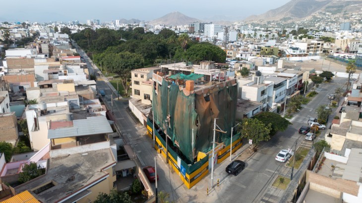 Fachada principal del proyecto ALBORADA LIVING en Santiago De Surco