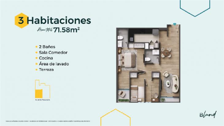 Plano del modelo X01 del proyecto BEELAND en San Miguel