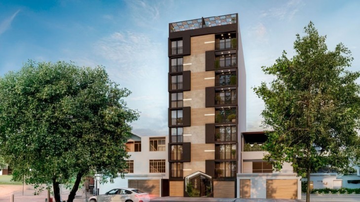 Fachada principal del proyecto Lucerna en San Miguel