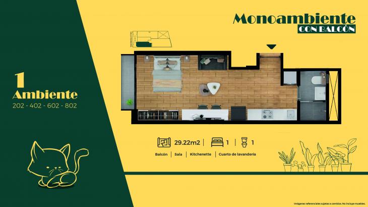 Plano del modelo T2B del proyecto Lucerna en San Miguel