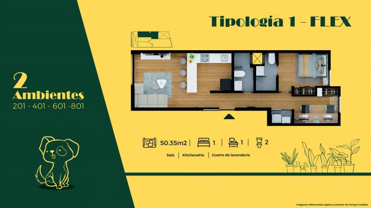 Plano del modelo T1 del proyecto Lucerna en San Miguel