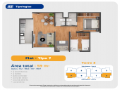 Plano del modelo ETAPA 5 - TORRE 3 - FLAT - Tipo 7 del proyecto Altos del Rímac - Etapa 5 en Rimac