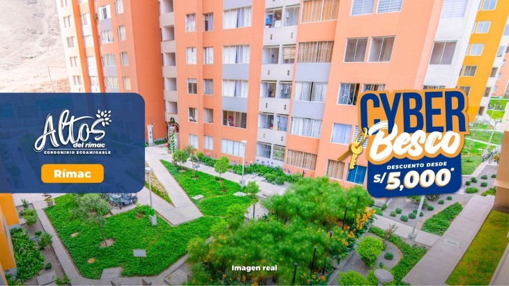 Fachada principal del proyecto Altos del Rímac - Etapa 5 en Rimac