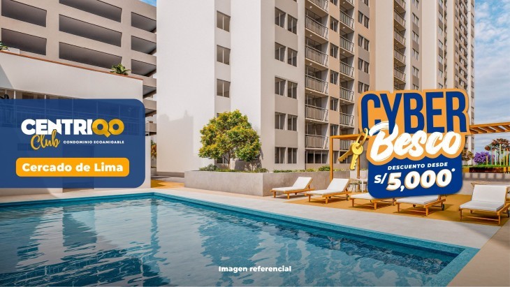 Fachada principal del proyecto Centriqo Club Condomino Ecoamigable - Torre 7 y 8 en Cercado De Lima