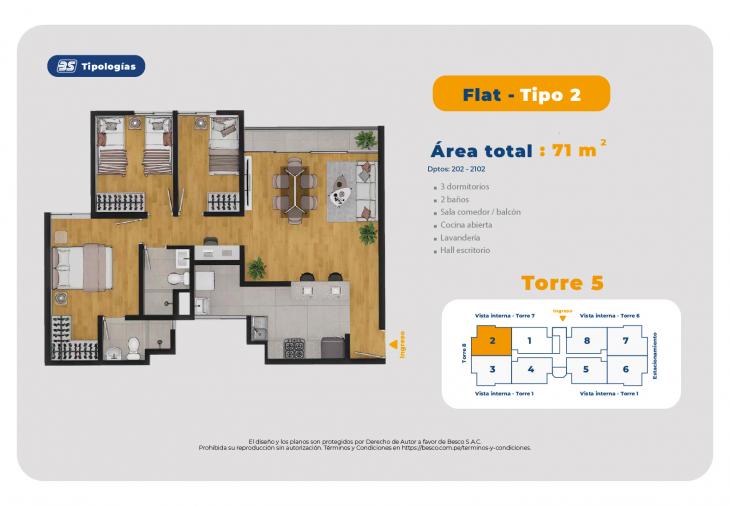 Modelo TORRE 5-FLAT-TIPO 2