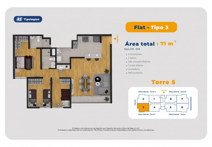 Modelo TORRE 5-FLAT-TIPO 3