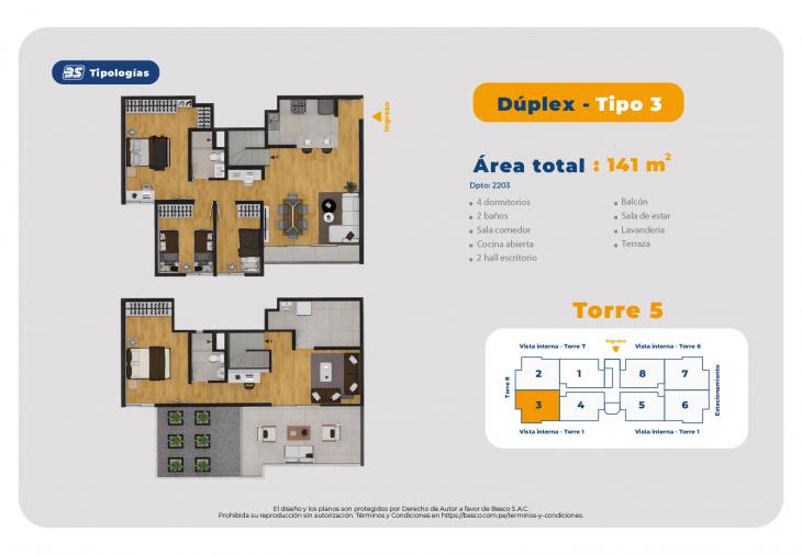 Modelo TORRE 5-DUPLEX-TIPO 3