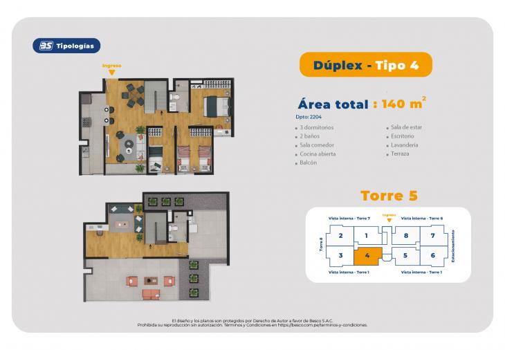 Modelo TORRE 5-DUPLEX-TIPO 4