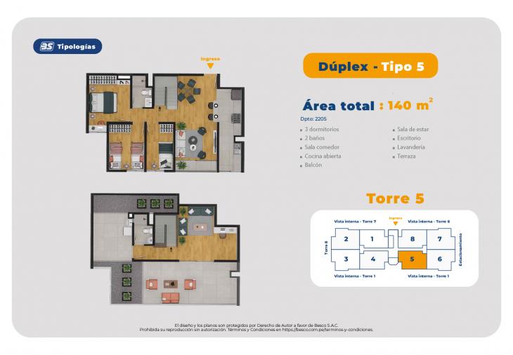 Modelo TORRE 5-DUPLEX-TIPO 5