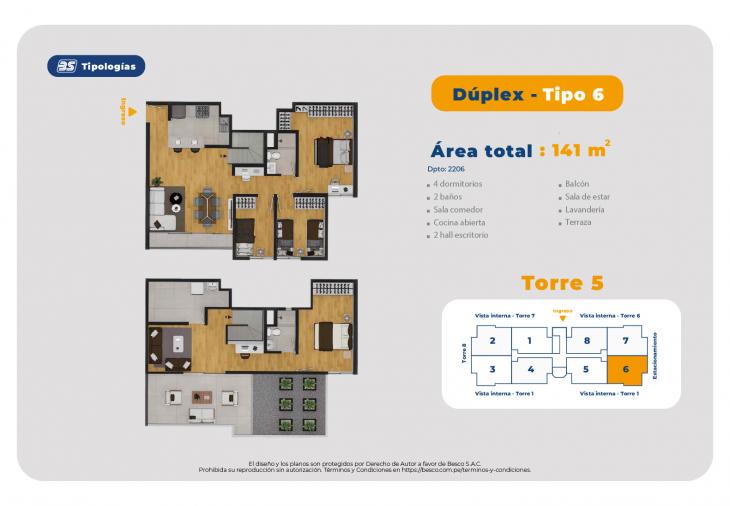 Modelo TORRE 5-DUPLEX-TIPO 6