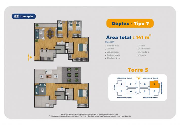 Modelo TORRE 5-DUPLEX-TIPO 7
