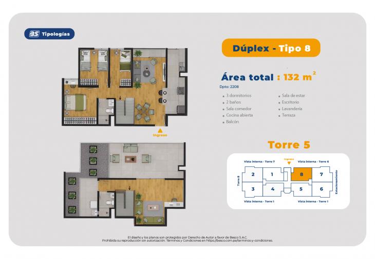 Modelo TORRE 5-DUPLEX-TIPO 8