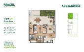 Plano del modelo TIPO 4 del proyecto Alejandria en Jesus Maria