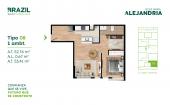 Plano del modelo TIPO 8 del proyecto Alejandria en Jesus Maria