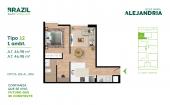 Plano del modelo TIPO 12 del proyecto Alejandria en Jesus Maria