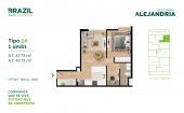 Plano del modelo TIPO 14 del proyecto Alejandria en Jesus Maria