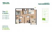 Plano del modelo TIPO 20 del proyecto Alejandria en Jesus Maria