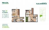Plano del modelo TIPO 30 del proyecto Alejandria en Jesus Maria