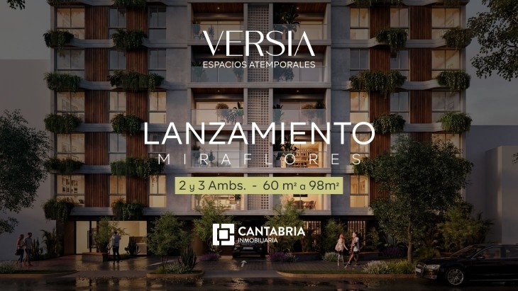 Fachada principal del proyecto VERSIA en Miraflores