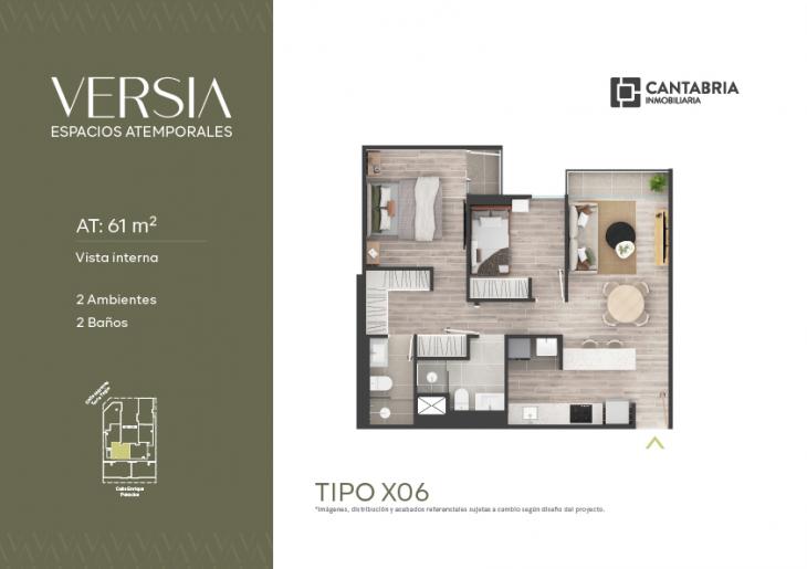 Plano del modelo X06 del proyecto VERSIA en Miraflores
