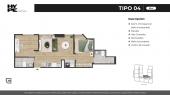 Plano del modelo 4 del proyecto HYPE en Miraflores