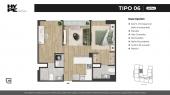 Plano del modelo 6 del proyecto HYPE en Miraflores