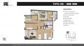Plano del modelo 8 del proyecto HYPE en Miraflores