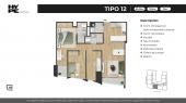 Plano del modelo 12 del proyecto HYPE en Miraflores