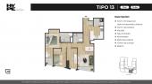 Plano del modelo 13 del proyecto HYPE en Miraflores
