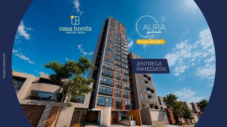 Fachada principal del proyecto Aura Apartments en San Miguel