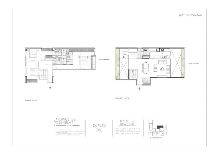 Plano del modelo 706 del proyecto JARDINES DE ROSENBLAT en Santiago De Surco