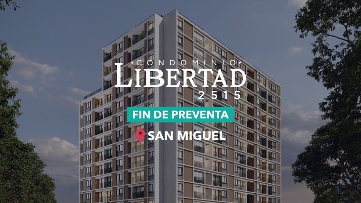 Fachada principal del proyecto Condominio Libertad 2515 en San Miguel