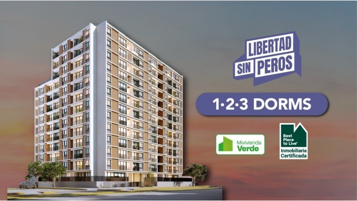 Fachada principal del proyecto Condominio Libertad 2515 en San Miguel