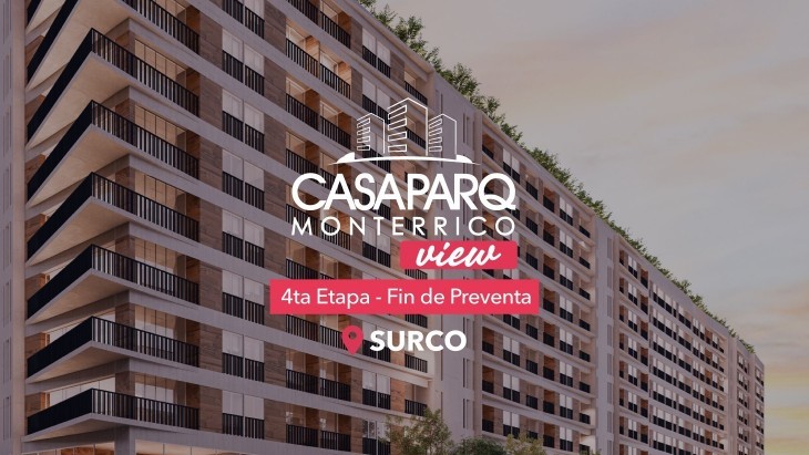 Fachada principal del proyecto Casaparq Monterrico - IV en Santiago De Surco